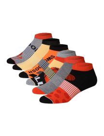JAMES FIALLO Men's 6-Pairs Low Cut Basketball Design Athletic Sport
