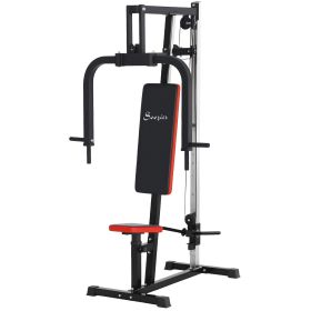 Chest Fly and Chest Press Machine for Back, Pectoral, Rear Deltoid and Shoulder Training, Black