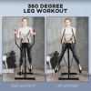Gazelle Glider Air Walker Exercise Machine Elliptical Trainer with Four Resistance Levels, LCD Monitor, Heart Rate Sensor, Two Wheels