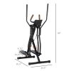 Gazelle Glider Air Walker Exercise Machine Elliptical Trainer with Four Resistance Levels, LCD Monitor, Heart Rate Sensor, Two Wheels