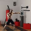 Wall Mount Reflex Boxing Trainer with 360Â° Rotating Rapid Boxing Bar Punching Ball Black Home Gym Equipment