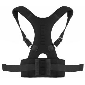 Unisex Posture Corrector Support Magnetic Lumbar Back Posture Support Belt Adjustable Upper Back Braces Clavicle Shoulder Brace Belt Pain Relief Thera (Option: Belt(L)