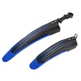 Bicycle Fender Set Adjustable Front Rear Mud Guard Mountain Bike Mudguards Splashboard Fit for 24\'\'-26\'\' Bikes (Option: Fender(Blue)