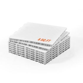 VEVOR Dryland Tiles for Hockey Floor Mat, 12.4 x 12.4 in Interlocking Versatile Training Surface, 8 PCS Interlocking PP Puzzle Dance Floor Tiles (Number of Pieces: 8 pcs, Color: Grey)