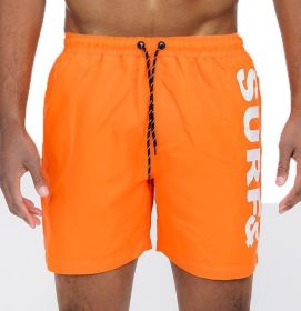 Surf&Beach Swim Trunks Board Shorts (Color: Orange, size: M)