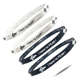 Fear0 Non-Slip I Have No Fear Soccer Gym Basketball Running Headband #MeToo Women/Girls (size: 4pk)