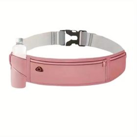 Multi-Pocket Reflective Waist Pack â€“ Lightweight Nylon Design for Men & Women (Hiking/Dog Walking Essentials) (Color: Dusty Rose)